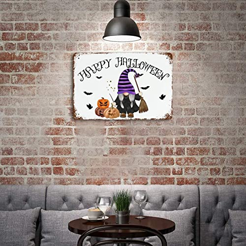 Pumpkin Ghost plaque métal Halloween rigide grand format durable