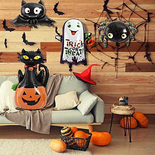 Haiops Halloween Balloons Party Supplies Pumpkin Black Cat Bat Ghost Spider Balloons Party Decoration #TOP4