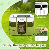 Pawaboo Tragbarer Haustierstall, Faltbarer Hundelaufstall mit Wasserdichtem Oxford
