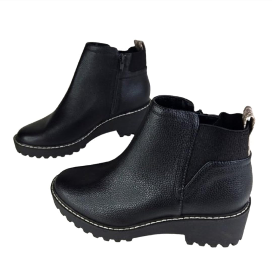 Womens Taci boots low heels ankles boots black memory foam comfy