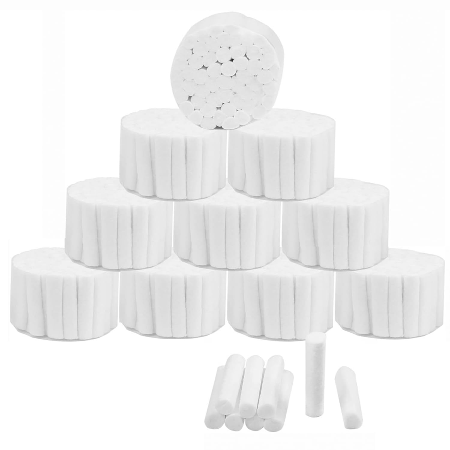 Rotolo di Cotone Dentale 500 Pezzi – Rulli Assorbenti in Garza per Studio Dentistico, Uso Orale per Adulti e Bambini, Monouso e Igienici