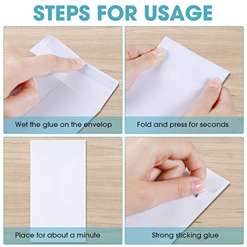 500 Piece Money Envelopes For Cash Budgeting 3.5 X 6.5 Inch Large Cash Envelopes Money Saving Challenge Coin Envelopes For Cash Budgeting Check Coin Tickets And Small Items (White) #TOP3