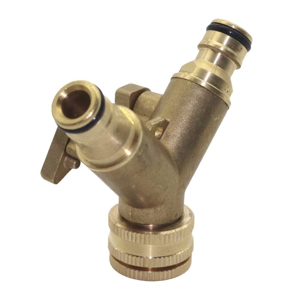 Accessori di Giunzione per Tubi Flessibili Filo Irrigazione Femminile valvole in Ottone Rubinetto 'acquedotto Agricoltura Garden connettore Tubo Flessibile 2-Vie valvole 5 Pz