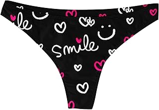 SAN - Slip da donna a vita bassa, senza cuciture, con stampa divertente