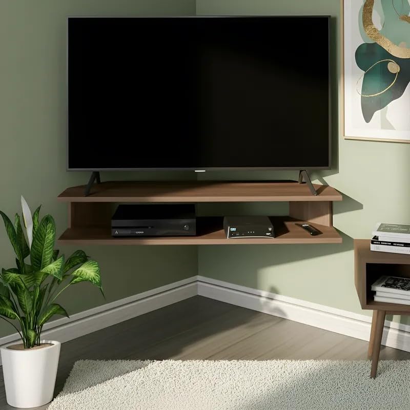 Rack Suspenso para TV de até 50” Aparador Bancada Estante de Canto Versati