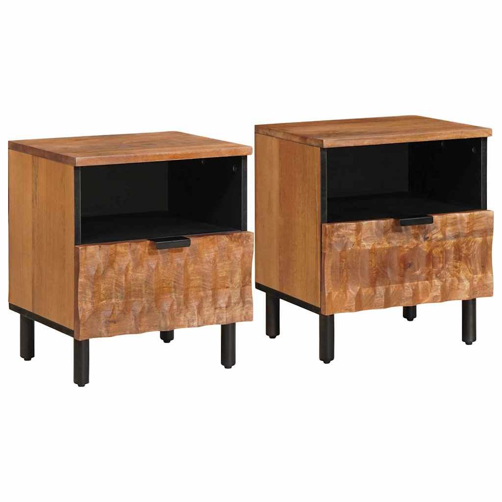 Cabinet de Chevet en Bois de Mangue Massif pour une Chambre Élégante et Durable