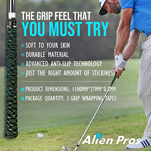 image for ALIEN PROS Golf Club Grip Solution - Innovative Tape Grip - 1 Inch, Ru