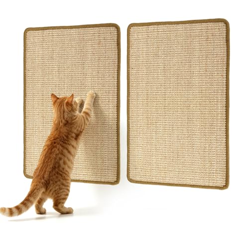 WEAVELYRICS Cat Scratcher Mat [2-Pack], 23.6 X 15.7 Inch, Natural