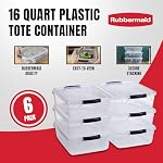 Rubbermaid Cleverstore 17 Quart Clear Latching Waterproof Stackable Airtight Storage Containers with Durable Latching Lids (6 Pack)