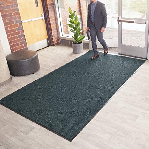 Consolidated Plastics Brush Dry Indoor/Covered Outdoor Entrance Floor Mat, Made in USA (4' W x 6' L, Blue)