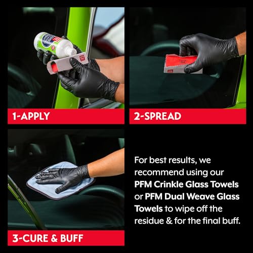 Griot's Garage Ceramic Glass Coating Kit for Cars, SiO2 Hydrophobic Sealant for Windshields and Auto Detailing, Includes Applicator Pad and Microfiber Towels, 10867 — view 4