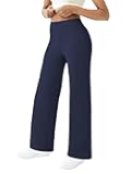 Wide Leg Yoga Pants Women Stretch Dress Lounge Pants with Pockets High Waisted Loose Casual Trousers