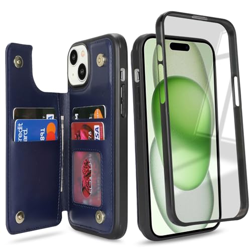 Étui portefeuille iPhone 15 en cuir pour ranger vos cartes en voyage