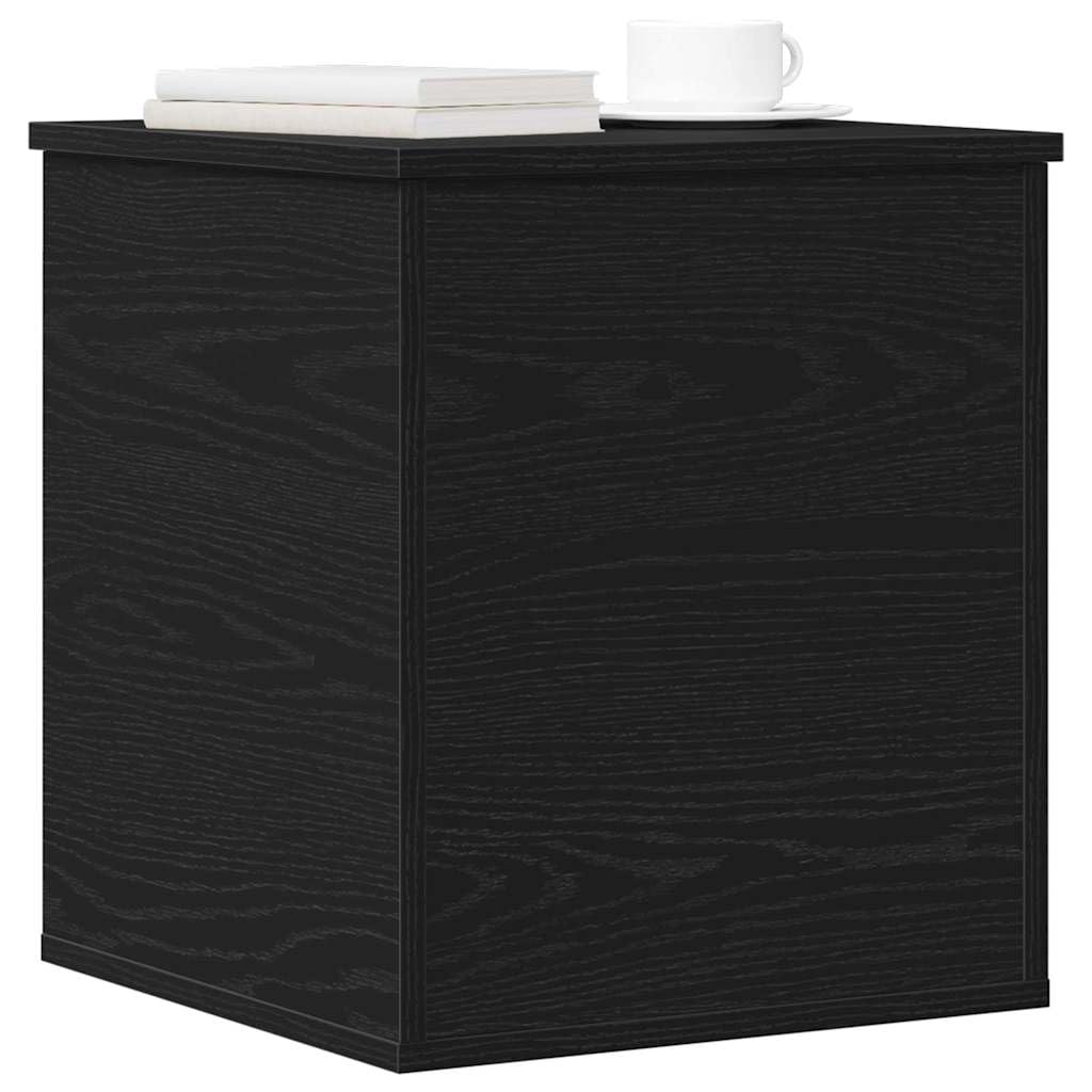 vidaXL Storage Box Black Oak 40 x 42 x 46 cm Engineered Wood, Living Room Storage, Rectangular Chest, Modern Organizer Box, Ample Space, Home Solution, Clutter-Free Utility