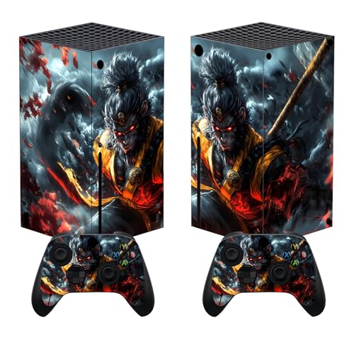 Stickers pour Xbox Series X console et manette, décor Wukong pour setup gaming