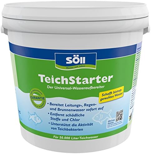 Söll 80497 TeichStarter, 5 kg - Universal-Wasseraufbereiter für den Gartenteich, wasserstabilisierendes Teichpflegemittel zur Teichwasseraufbereitung im Fischteich, Koiteich