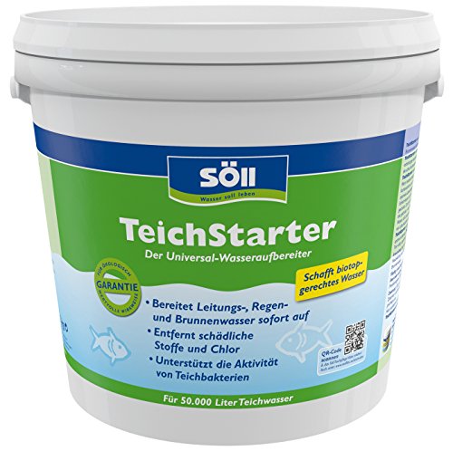 Söll 80497 TeichStarter, 5 kg - Universal-Wasseraufbereiter für den Gartenteich, wasserstabilisierendes Teichpflegemittel zur Teichwasseraufbereitung im Fischteich, Koiteich
