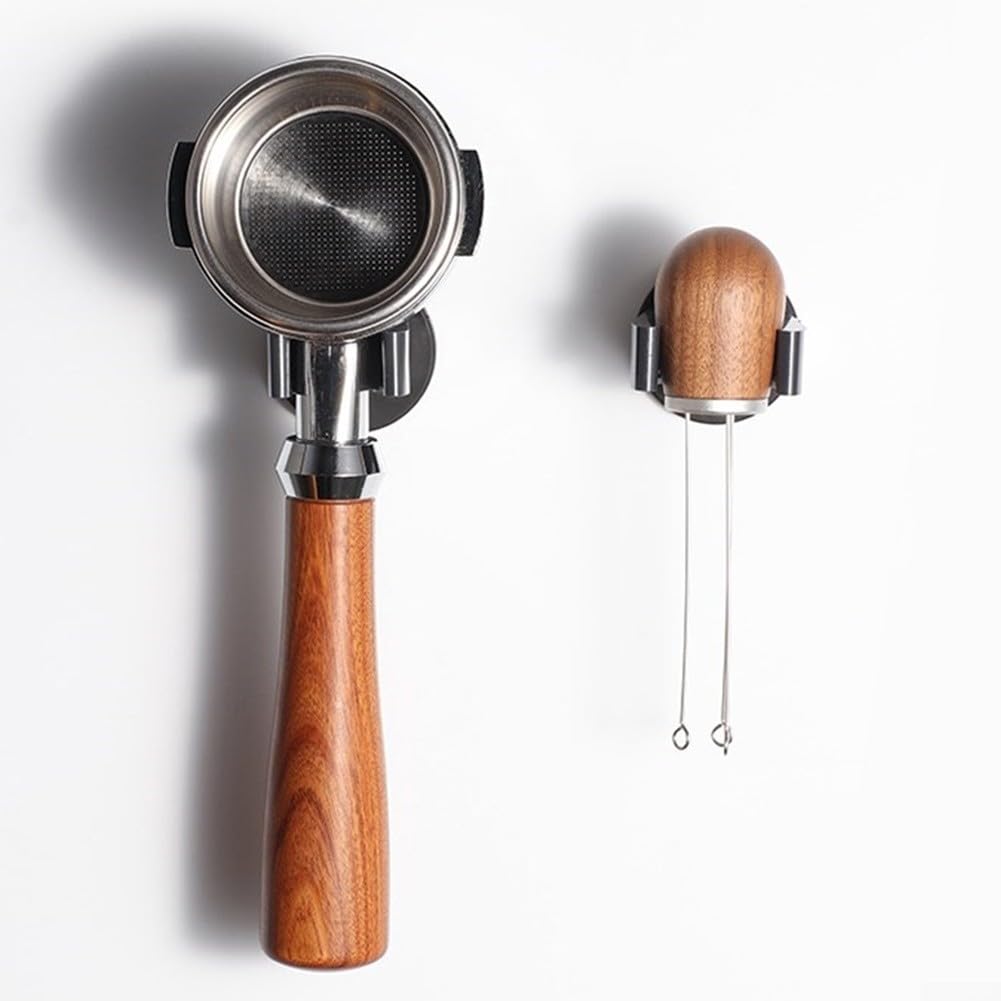 Coffee Filter Tamper Stand, Magnetic Wall Rack Portafilters Holder Easy Installation on Metal (L)