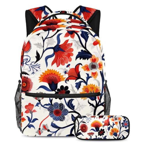 Sac à dos ado fille et garçon avec trousse scolaire multicolore