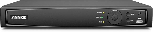 ANNKE 8 Channel 4K POE NVR , 8MP CCTV Camera System Network Video Recorder, Support 8x 8MP/5MP/4MP/1080p IP Security Cameras, Max up to 8 TB Hard Drive for 24/7 Recording (HDD Not Included)