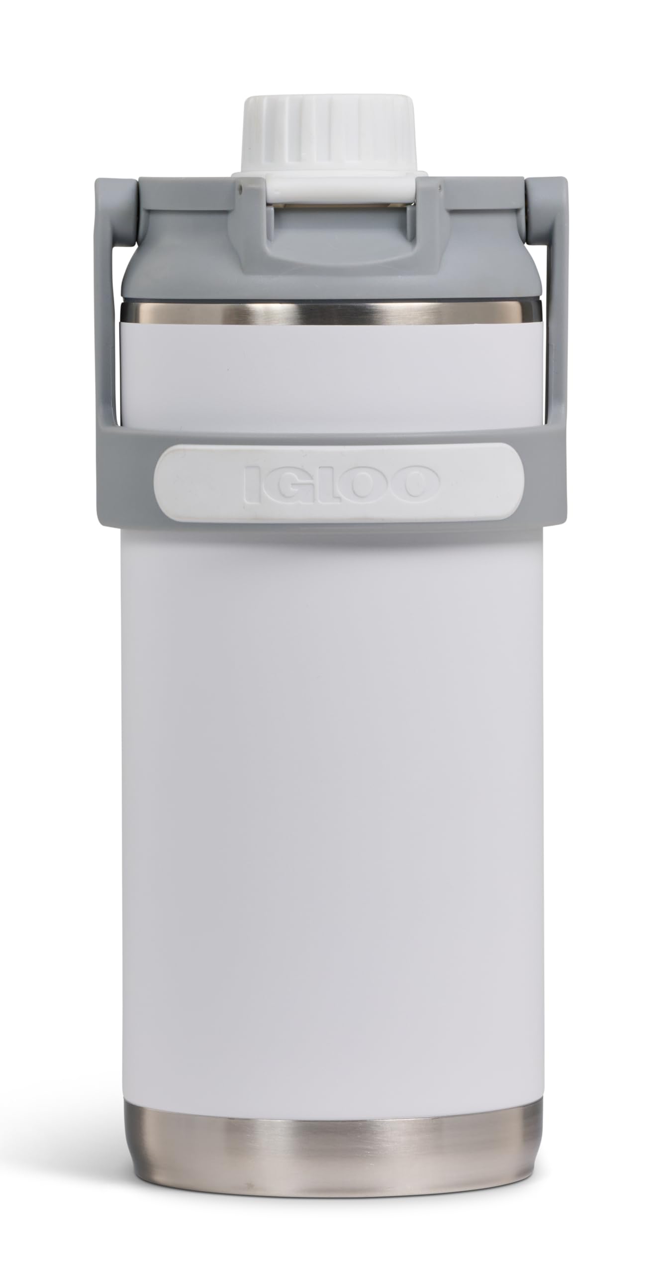 IGLOO Chug 36 Borraccia Termica 1L: Acciaio Inox, Bianca, Fredda 48h / Calda 6h