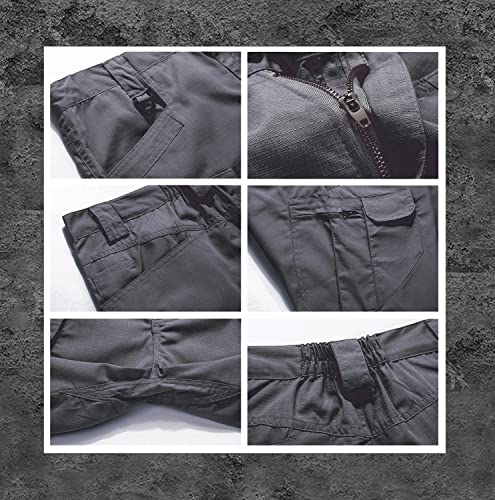 Tactical Cargo Short Men Workout Urban Casual Shorts Outdoor Hiking Fishing Muti-Pocket Short (No Belt)3