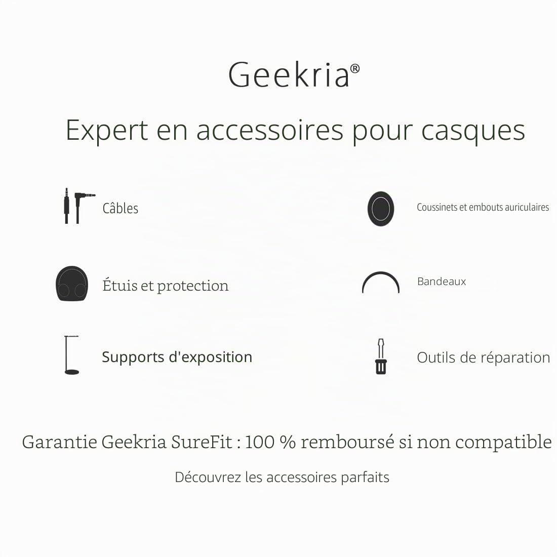 Geekria éétui Rigide pour Casque Audio Technica ATH-W5000, Denon AH-D9200, X2, L2bo, Sony MDR-z1r, Pioneer SE-DIR800C Headphones, étui Housse de Transport