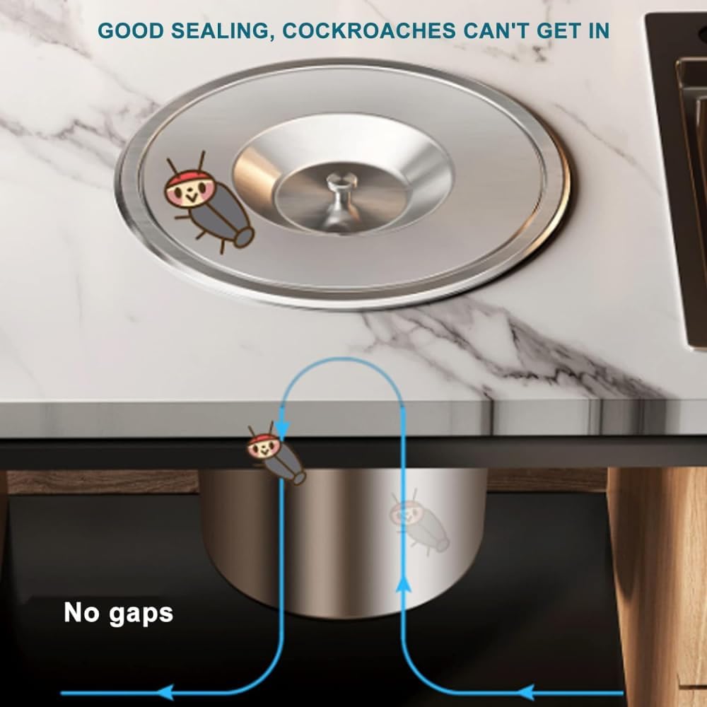 蓋付きゴミ箱、304ステンレススチール製キッチンカウンタートップ内蔵ブラシ仕上げ指紋防止ゴミ箱、屋外/ゴミ箱蓋付き、長方形304