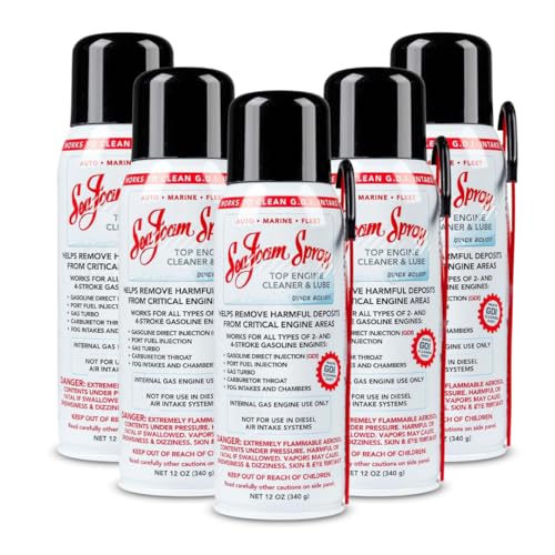 Upper Engine & Intake System Cleaner Spray – 5 Cans (60 oz / 1.70 kg Total) | Cleans Intake Valves, Pistons & Throttle Body | Helps Improve Fuel Economy & Reduce Emissions