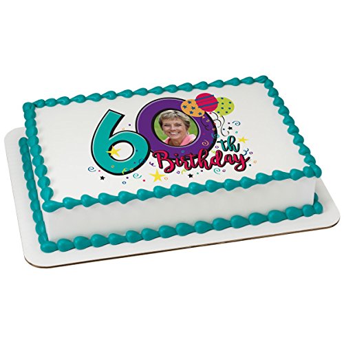 Art of Eric Gunty 1/2 Sheet - Happy 60th Birthday D24115 - Edible Cake/Cupcake Party Topper - D24115