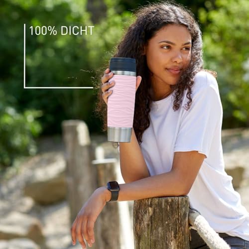 Emsa N20227 Travel Mug Wave Isolierbecher 0,5 Liter, neuer Komfort-Schraubverschluss, Edelstahl, 6h heiß und 12h kühl, 100% dicht… – Ansicht 2