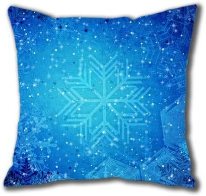 Sakuraelieechyan Cotton Square Throw Pillow Case Decorative Cushion Cover Pillowcase Snowflake