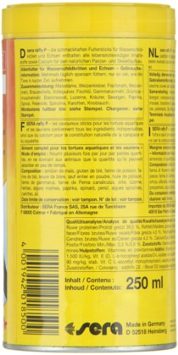 sera Raffy P Nature 250 ml (55 g) - De uitgebalanceerde basis voor waterschildpadden, waterschildpadvoer - Afbeelding 6