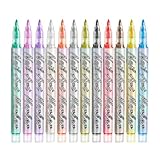 12 Color PreciseNail Art Pens with Quick Dry Fine Tip for Easy Application All Nails Types Gift Box Included Gel Compatible