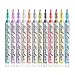 12 Color PreciseNail Art Pens with Quick Dry Fine Tip for Easy Application All Nails Types Gift Box Included Gel Compatible
