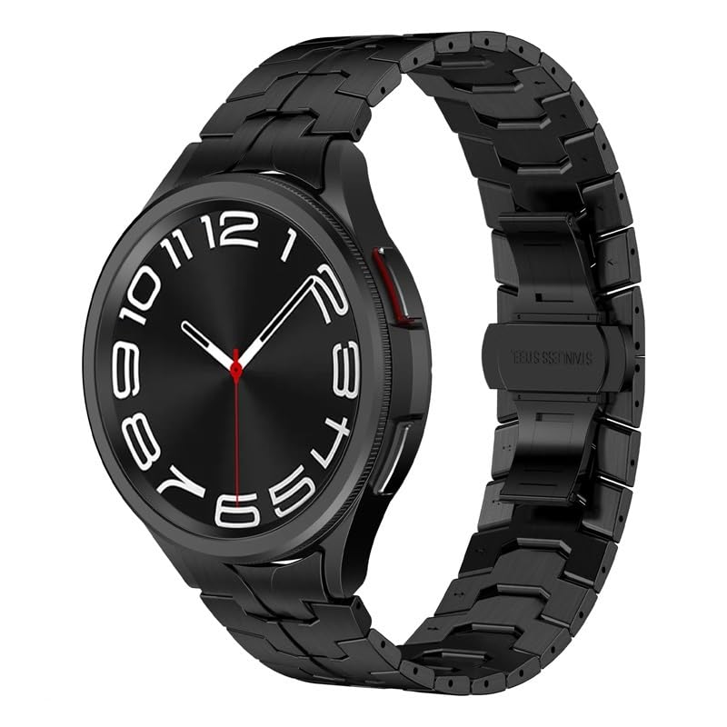 Bracelet métallique sans espace Galaxy Watch 7 6 5 4 noir G6 43mm