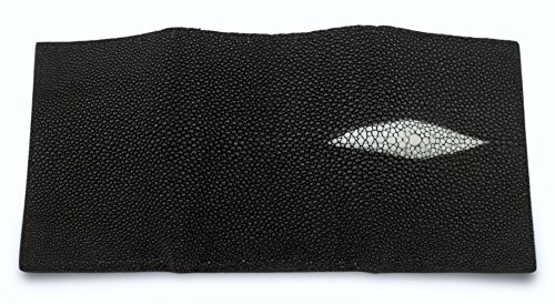 Genuine Stingray Skin Trifold 9 Card Leather Handmade Wallet3