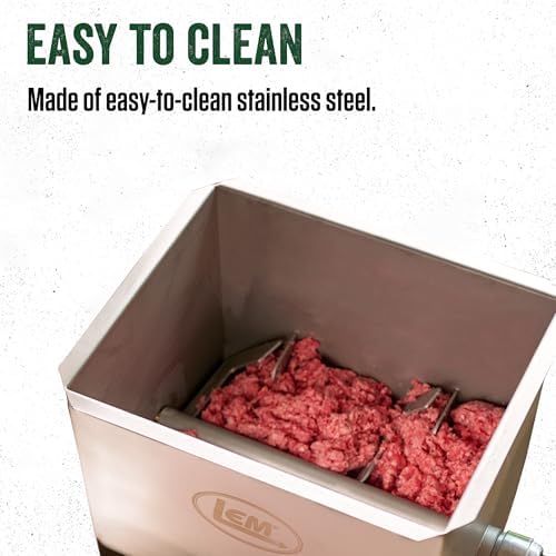 LEM Products MightyBite 10 Pound Capacity Manual Meat Mixer, Stainless Steel, Hand Crank, Manual Mixing Operation - Thumbnail 4