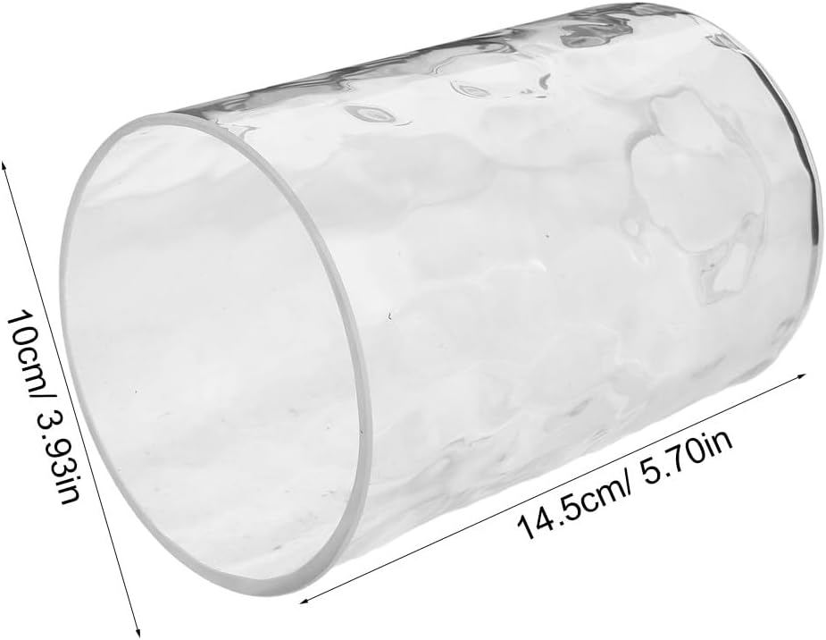 Cylinder Glass Lamp Shade: Textured Water Ripple Lampshade - Transparent Light Cover for Pendant Light Ceiling Fixture Wall Sconce Vanity Lighting