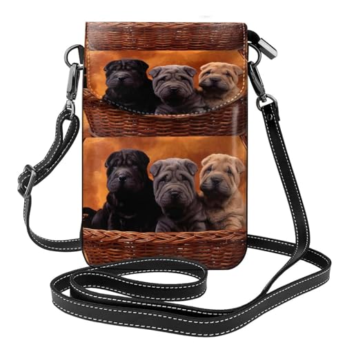 Pochette téléphone Shar Pei pour femme : le petit sac bandoulière idéal pour vos sorties urbaines