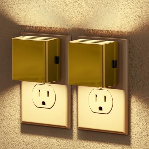 Image of JandCase Night Light,Automatic Night Lights Plug into Wall,Dusk to Dawn,2 Pack Soft White 3000K Brightness Adjustable Nightlight for Kids Bedroom Bathroom Hallway Kitchen