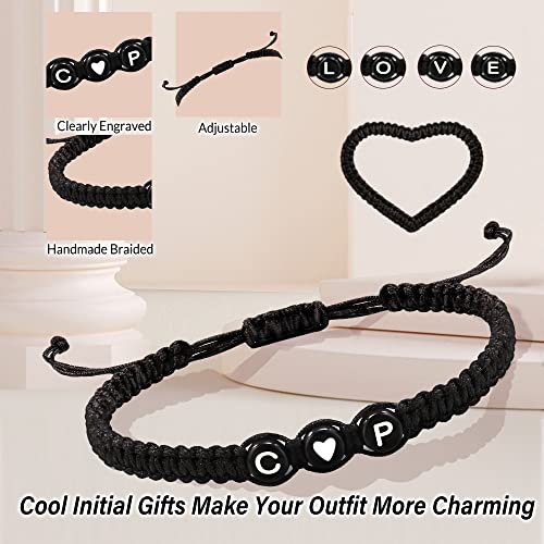 Initial Bracelets for Women Men's Bracelets Gifts for Girlfriend Boyfriend Letter Bracelets I Love You Gifts for Her Him Best Friend Birthday Gift Christmas Jewelry