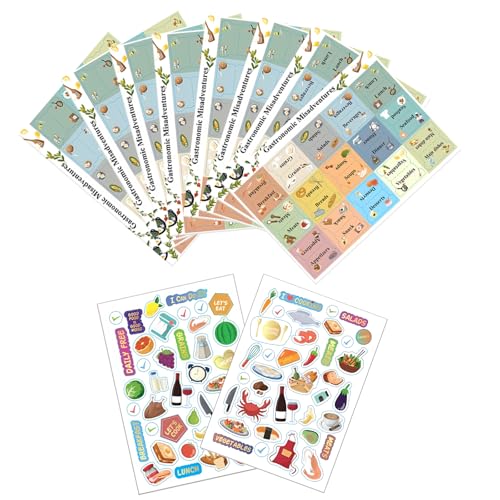 Recipe Sorting Labels for Organizing Recipe Book, Stickers for Enrichment Kitchen Notes, Cookbook Index Tabs Labels