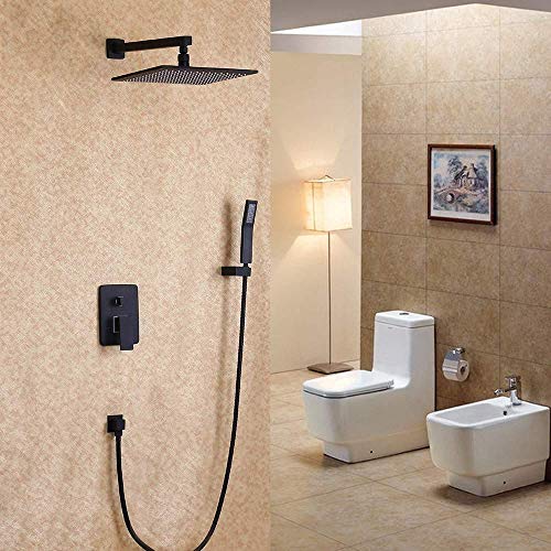 Ensemble de robinet de douche au design unique et finition noire mate luxe - 3