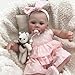 Zero Pam Lifelike Reborn Baby Dolls-18 Inch Realistic Babys Doll Vinyl Silicone Baby Doll with All Accessories Feeding Toy for Kids Age 3+ Newborn Toddler Birthday Present to Girls Festival Presents