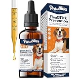Flea and Tick Prevention for Dogs, Pets Oral Natural Supplement Drops with Multivitamin Care for All Breeds