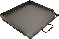 Vista 23 de Plancha para cocinar universal de acero inoxidable, placa superior plana antiadherente para estufa de gas y parrillas de carbón, tailgating