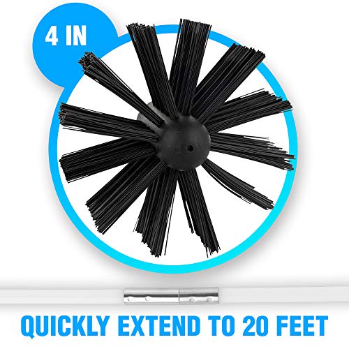 SP HOME GOODS The Professional Dryer Vent Cleaner Kit [20-Feet] Innovative Duct Lint Remover Reusable Strong Nylon| Flexible Lint Brush with Drill Attachment for Faster Cleaning - Thumbnail 7
