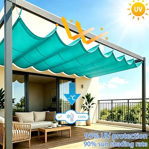 Voile de pergola rétractable pour aménager une terrasse ombragée