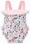 GAGAKU Doll Carrier Fits IKEA Doll, Reborn Baby Doll, Bitty Baby, American Girl Doll up to 18 Inches, Doll Accessories - Pink (Leaf)